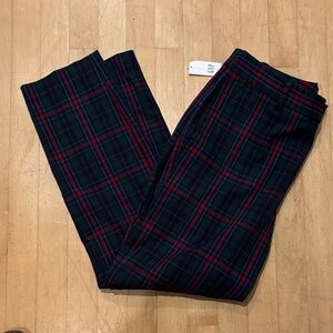 GAP Plaid slim cut pants size 12- Black and Red
